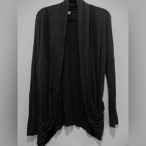 Lightweight Black Drape Cardigan